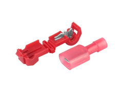 Piros T-típusú gyorscsatlakozók 0,5–1,5 mm² vezetékhez, 5 db