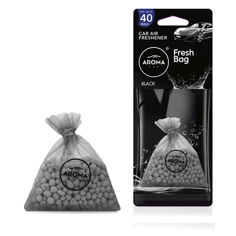 Aroma Fresh Bag Black duftpose til bil med keramikperler