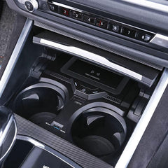 BMW 4-Serie/i4 2022-2024 vezeték nélküli mobiltöltő 15 W gyorstöltéssel és NFC kártyakulccsal 