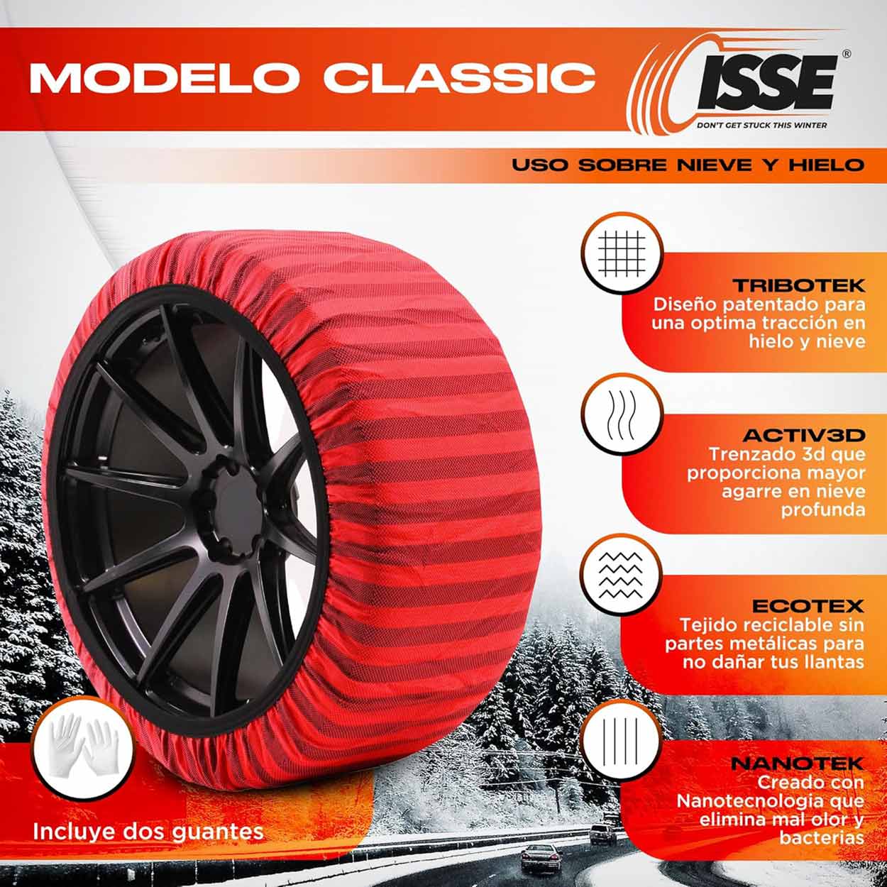 Isse Classic 62 tekstil-snekæder