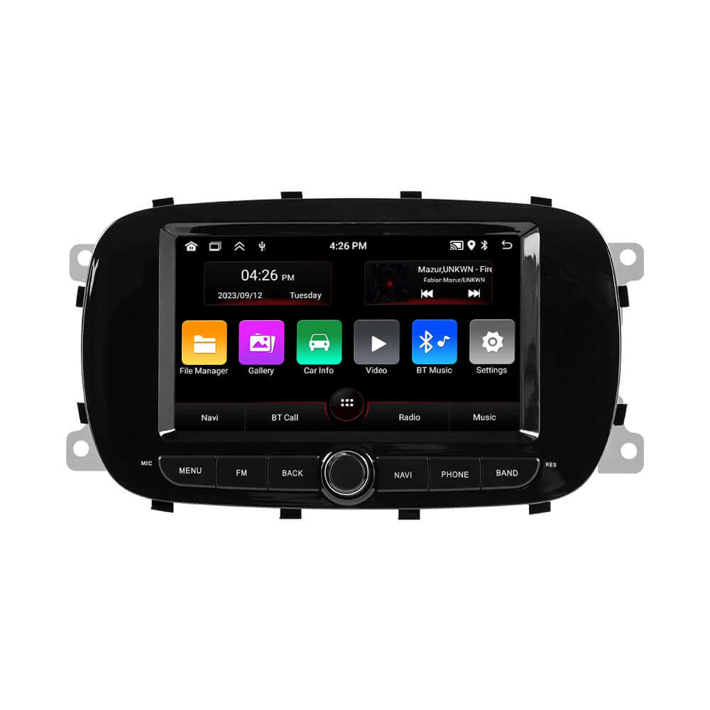 Fiat 500X 14-20 - 7" Radio m. Apple CarPlay og Android Auto – Bilmedie.dk