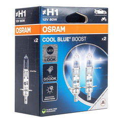 Osram H1 halogén izzók 12V 55W P14,5s Cool Blue Boost 5500K, 2 db