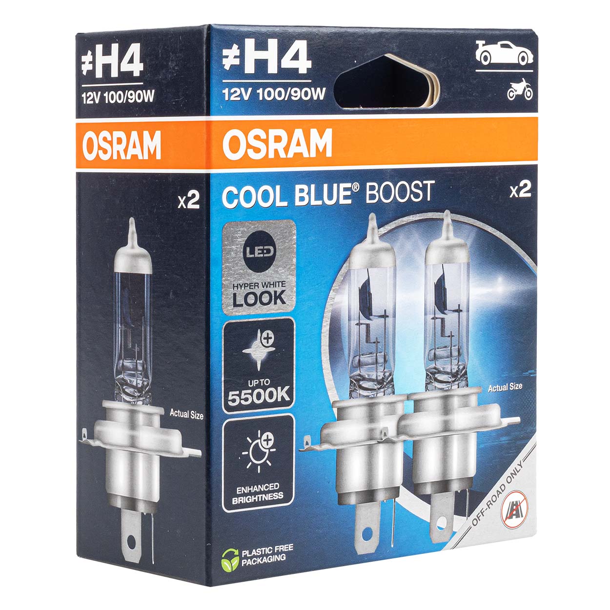 Osram H4 Cool Blue Boost 100/90W halogén izzó