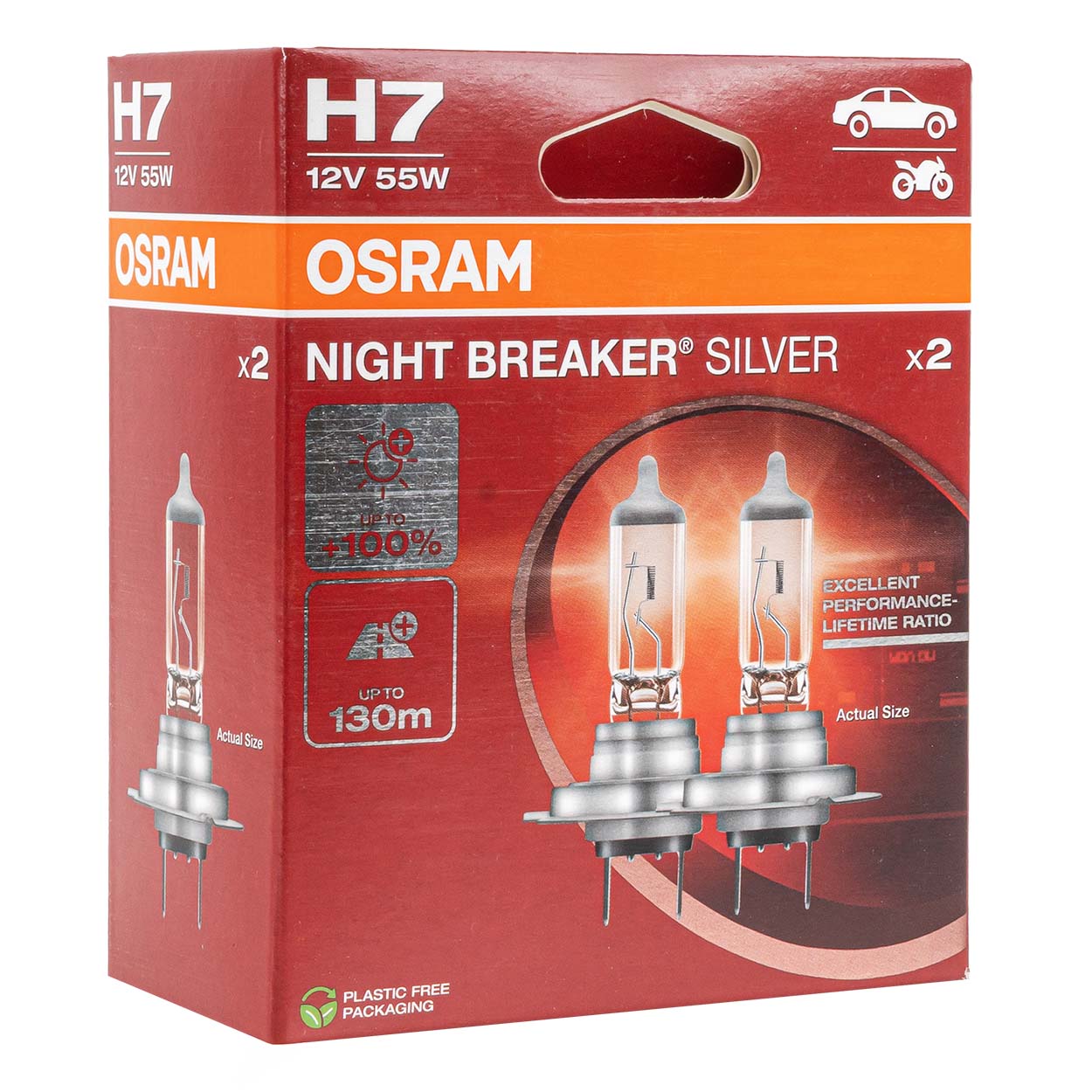 Osram H7 NIGHT BREAKER SILVER halogén izzó, 2 db.
