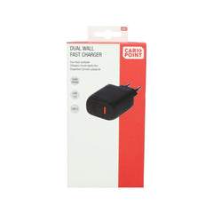 Carpoint gyorstöltő két porttal (fali) – 20 W USB-C + 18 W USB-A 3.0 