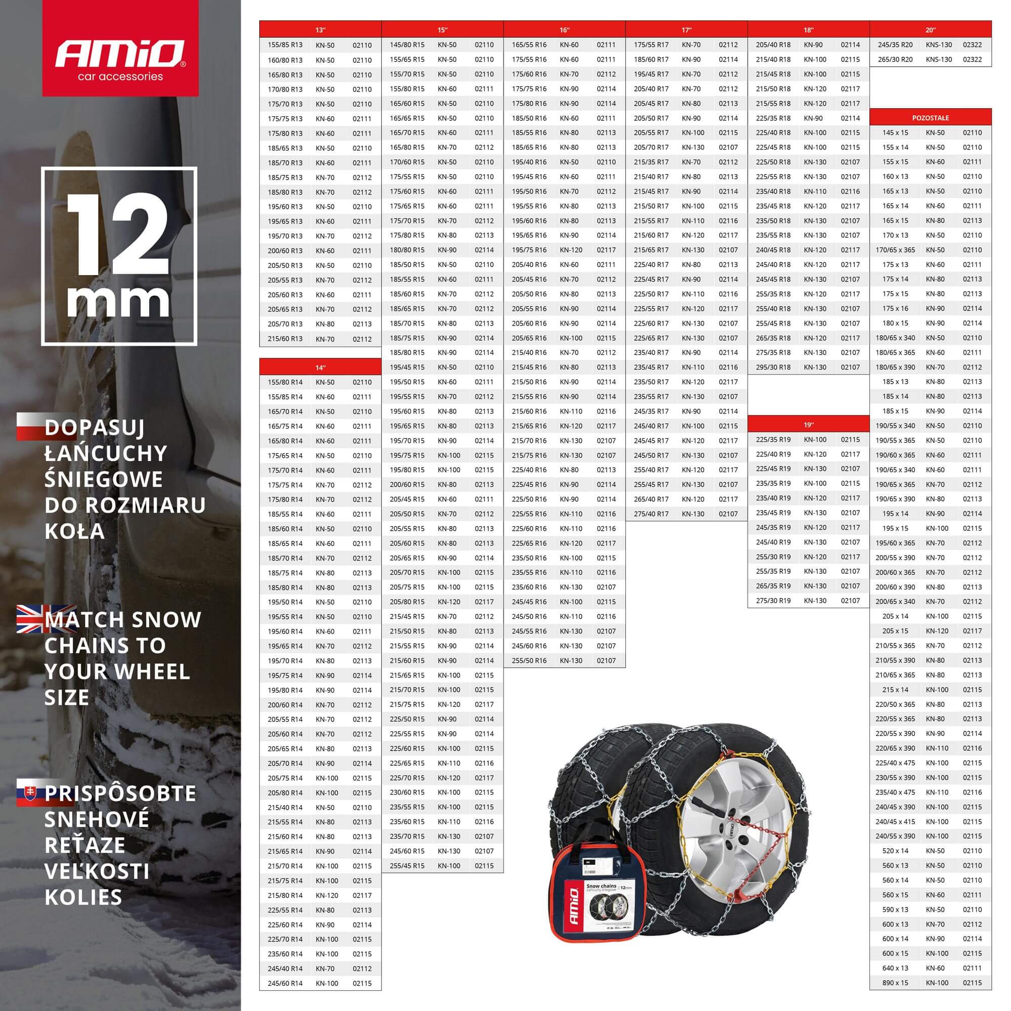 12 mm-es hólánc felszerelése