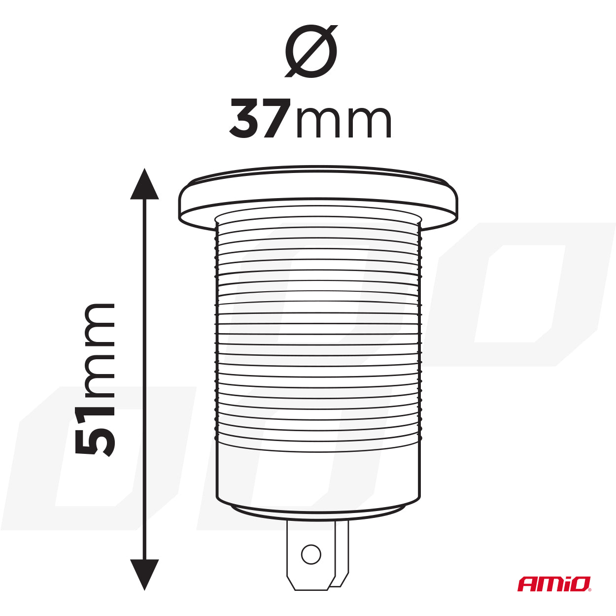 Tegning af 12-24 V USB-oplader