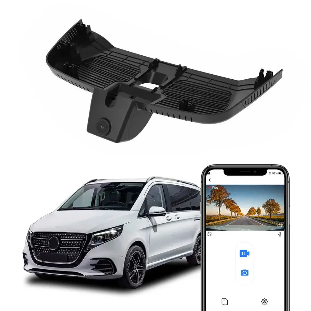 4K rejtett fedélzeti kamera Mercedes-Benz V-Klasse (Facelift), EQV, Vito és eVito modellekhez (2024–2025) 