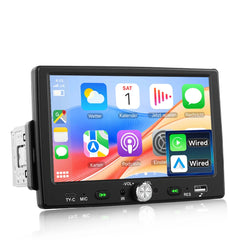7" 1 DIN autórádió Apple CarPlay és Android Auto támogatással – Bluetooth 5.0, érintőképernyő és USB 