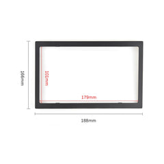 2 DIN beépítőkeret autórádióhoz – univerzális fekete keret 188 x 166 mm 