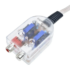 2 csatornás High to Low Converter – RCA vonalkimeneti adapter autórádióhoz 