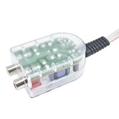 2 csatornás High to Low Converter – RCA vonalkimeneti adapter autórádióhoz 