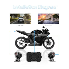 Motoros fedélzeti kamera 1080P HD – első és hátsó kamera DVR-rel és WiFi-vel 