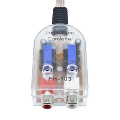 2 csatornás High to Low Converter – RCA vonalkimeneti adapter autórádióhoz 