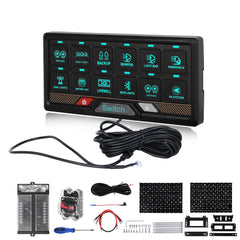 RGB 12 kapcsolós vezérlőpanel érintésvezérléssel – 12V / 24V kapcsolópanel 