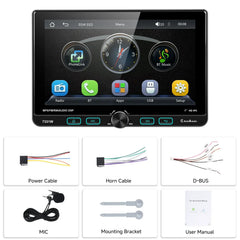 1 DIN autórádió 7" állítható érintőképernyővel – Apple CarPlay & Android Auto 