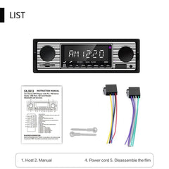 1 DIN autórádió Bluetoothtal, USB-vel és retro dizájnnal – MP3 lejátszó 
