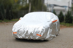 Aluminiums-bilovertræk med lynlås i sølv til SUV og VAN